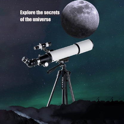 Telescópio Monocular 70mm Abertura 500mm, Telescópio Refrator Profissional Portátil para Iniciantes em Astronomia, Telescópio Portátil