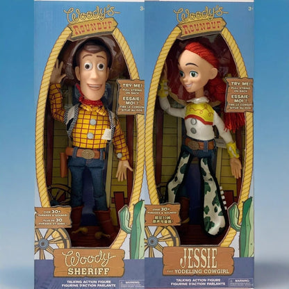 Em estoque Disney Pixar Toy Story Woody Bonecos de Ação Filme em Inglês Som Personagem Boneco de Pano Cowboy Presente de Aniversário Para Crianças
