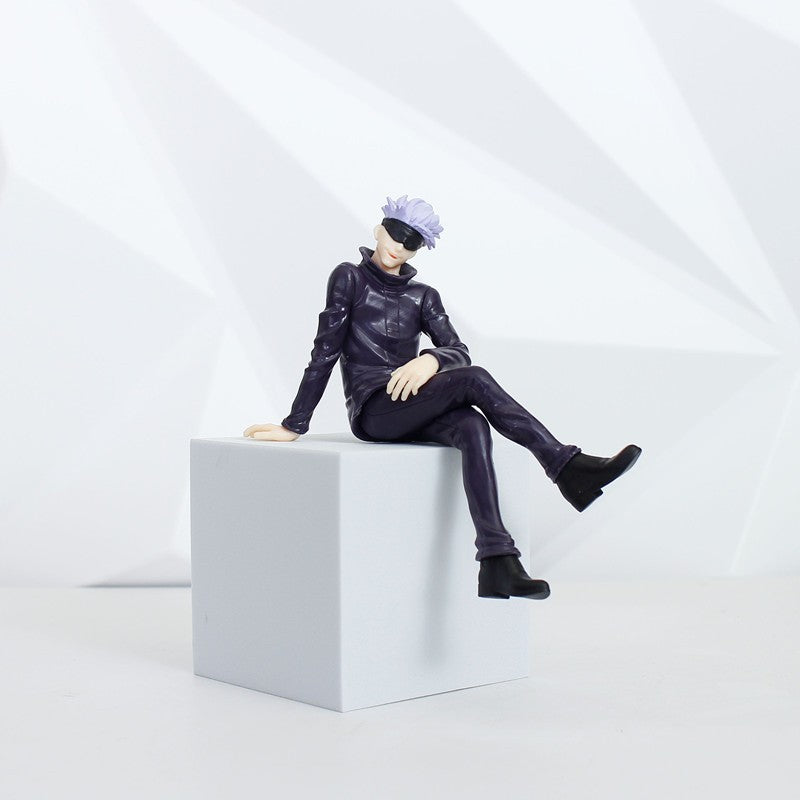 13cm Anime Japonês Jujutsu Kaisen Figura Gojo Satoru Boneco de Ação Brinquedos de PVC Modelo Estátua Colecionável Noodle Stopper Presente Infantil