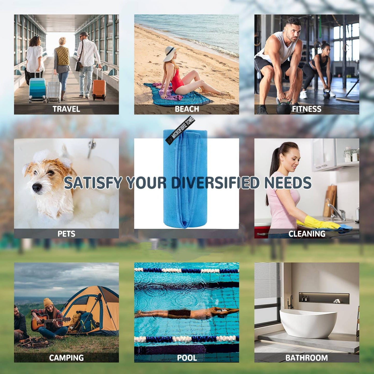 Quick-Drying Bath Towel 40x80/80x160CM Blue Grey Green Orange Strong Absorbent Microfiber Bathroom Washcloth Towels