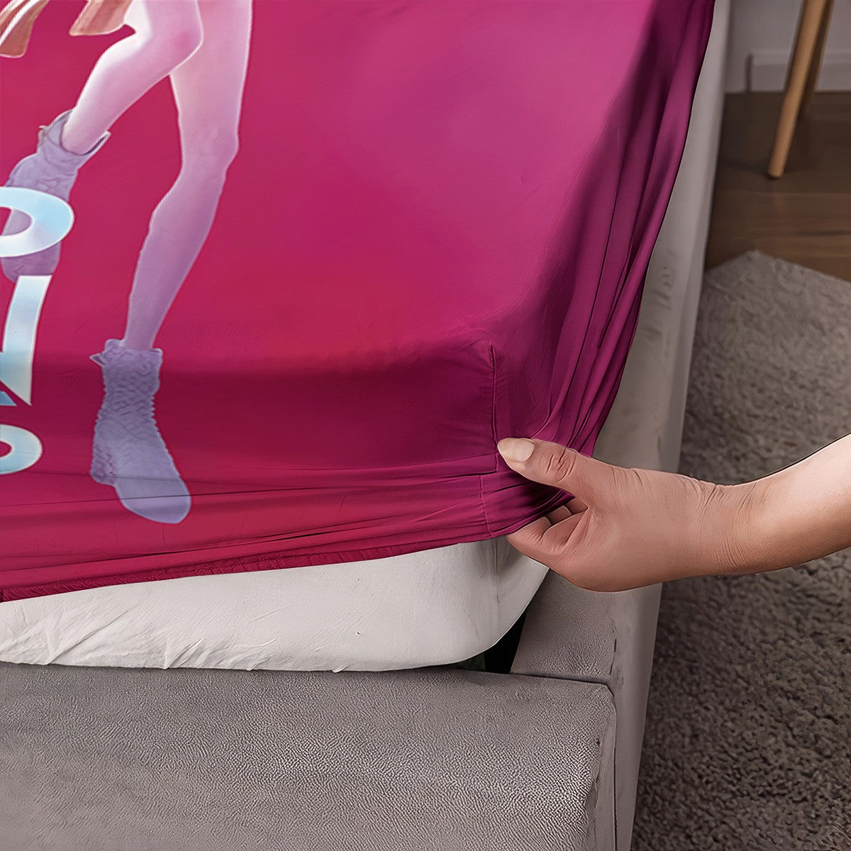 3pcs K-Pop Demon Hunters Printed coreless Bed Sheet Set Multi Size Soft Bed Cover Bedroom Bedding Machine Washable