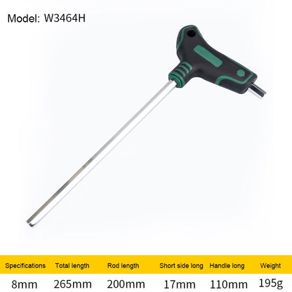 WYNN'S T-Handle Allen Wrench Metric Long Arm Ball/Flat End Hex Key Wrench 1.5-12mm Home Auto Bike Repair Hand Tool Screwdriver