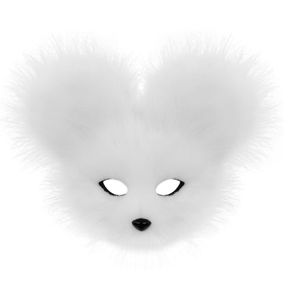 Faux Fur Animal Mouse Mask Plush Half Face for Masquerade Carnival Party Costume Accessories