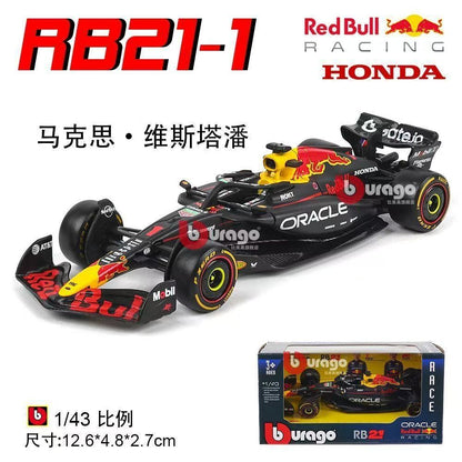 Novo Em Estoque Bburago 1:43 2025 F1 Japão Red Bull Rb21 Modelos Miniatura de Liga Ferrari Sf25 #44 Rb21 Verstappen Mcl39 W16? Carro de Brinquedo