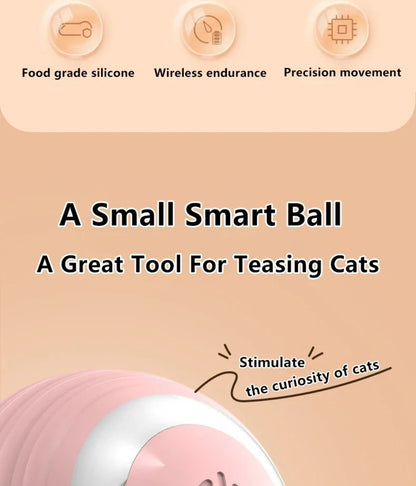 Brinquedo para Gato Bola Interativa Inteligente para Pets Brinquedos para Gatos Internos Bola Mágica de Rolamento Automático Brinquedo Eletrônico Interativo Acessórios para Gatos