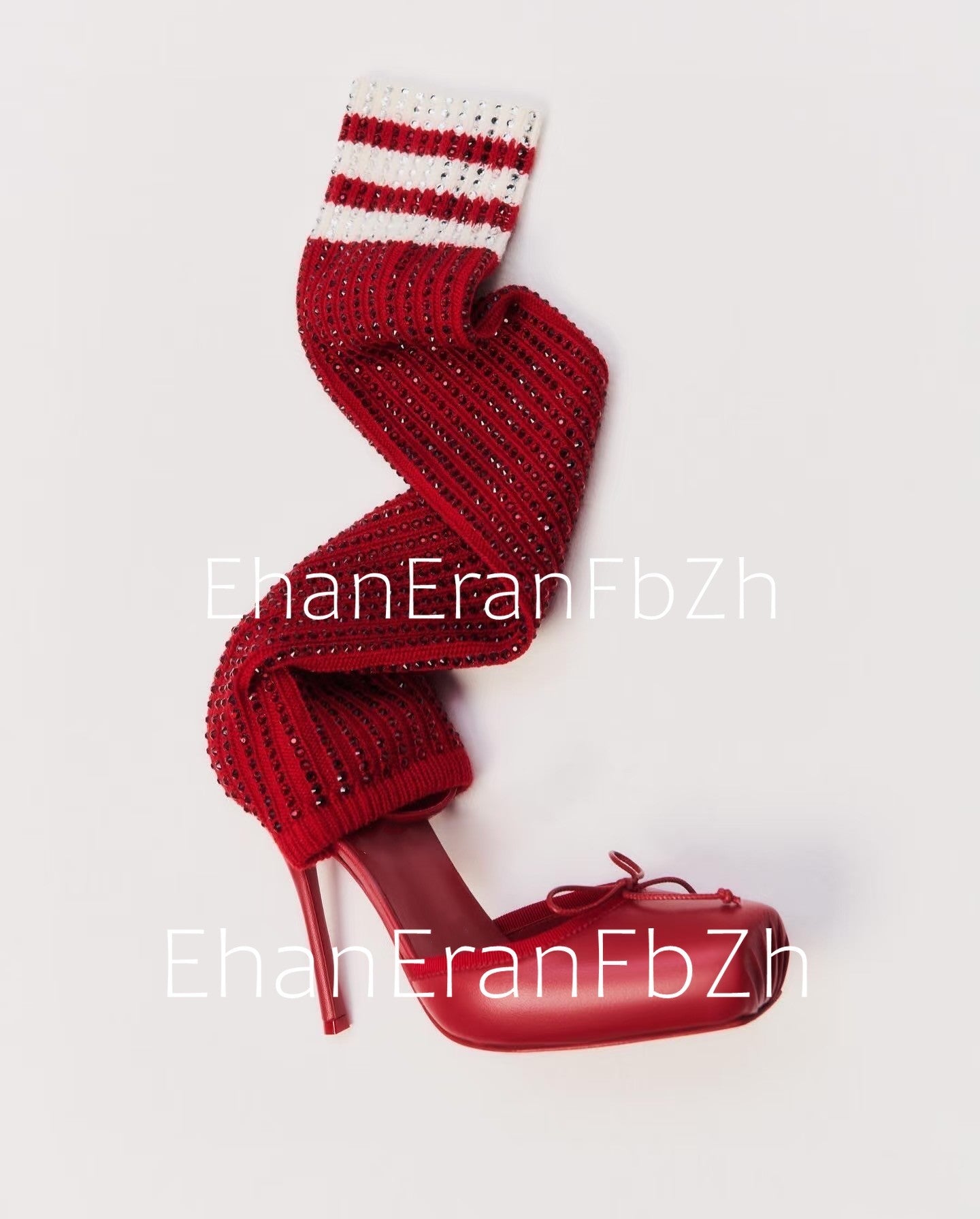 2025 Spring/Summer New Ballet High Heels Fashion Stretch Stockings Hot Diamond Women's 34-46 Large High Heels Sandals