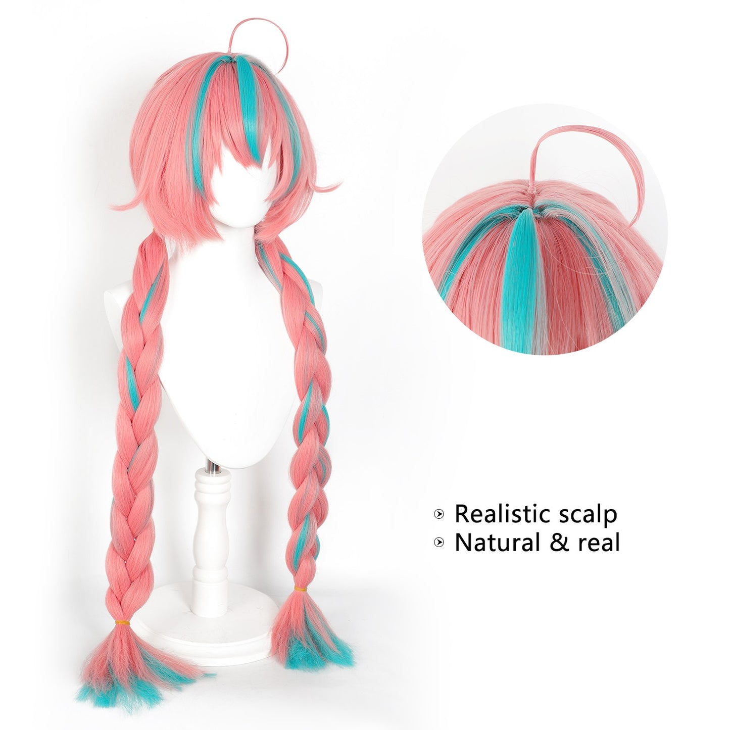 Anime Wig Varesa Cosplay Wigs Genshin Game Role-Playing Wigs Synthetic Wig with Bangs