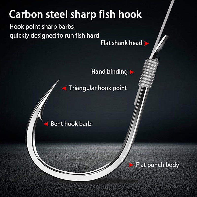 1 unidade de Anzóis para Pesca com 3 Anzóis, Suporte para Iscas 8#-20#, Girador de Aço de Alto Carbono para Pesca, Iscas Pesca