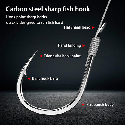 1 unidade de Anzóis para Pesca com 3 Anzóis, Suporte para Iscas 8#-20#, Girador de Aço de Alto Carbono para Pesca, Iscas Pesca