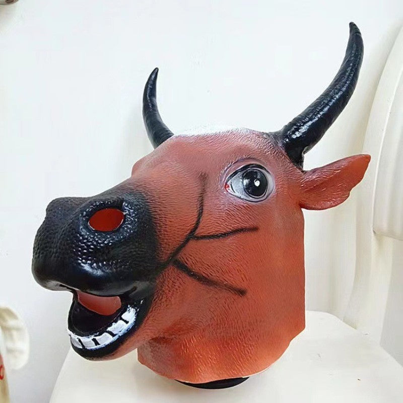 Funny Mask Prank Animal Headgear Doge Demonic Dog Headgear Mask Horse Cow Donkey Headgear Party Single Dog Mask