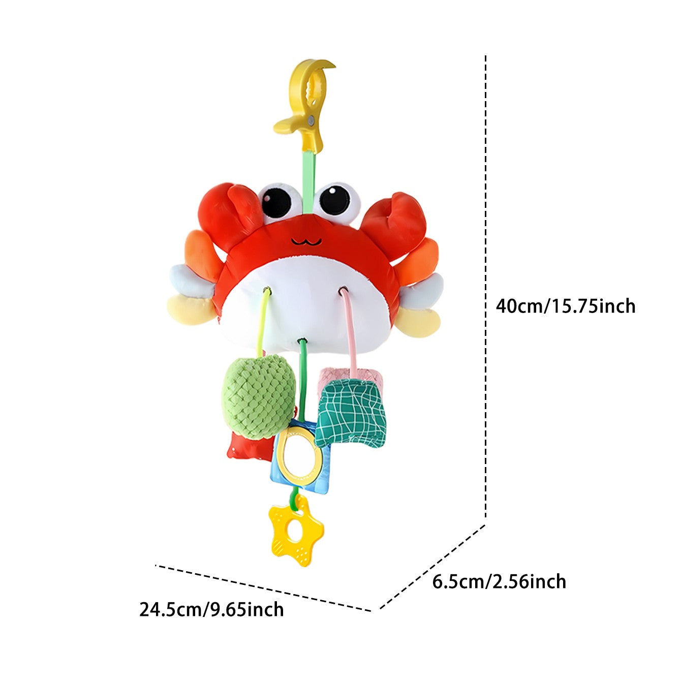 Baby toy crab pull happy bed bell ring bell puzzle cart pendant baby pull happy