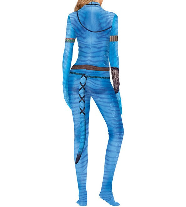 Avatar The Way of Water Cosplay Costume Tail Bodysuit Alien Halloween Birthday Theme Party Role Playing Outfit Adult Women Men