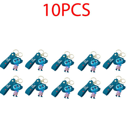 30 Peças/Conjunto Atacado Chaveiro Divertida Mente 2 Boneco de Personagem de Desenho Animado Fofo Chaveiro Pingente de Boneca de Personagem de Filme para Presente Infantil