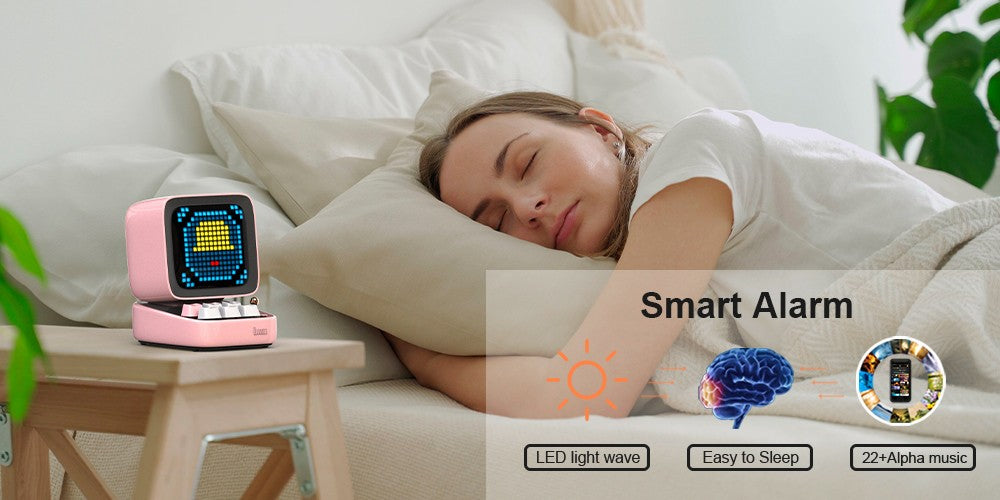 Divoom Ditoo-Pro Retro Pixel Art Bluetooth Portable Speaker Alarm Clock DIY LED Display Board, Cute Gift Home Light Decoration