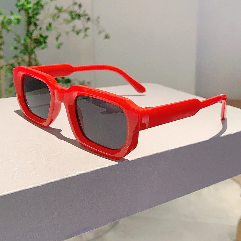 New Men Vintage Rectangle Frame Sunglasses Fashion Retro Sun Glasses Luxury Brand Design Glasses UV400 Eyewear Women Goggles