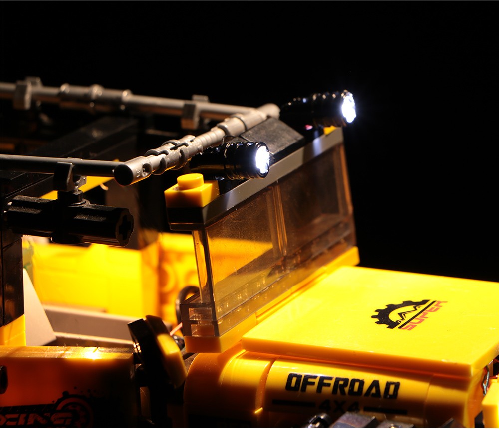 10 unidades de terminal LED refletor MOC luminária de mesa multifuncional holofote DIY preto bloco de construção 1219