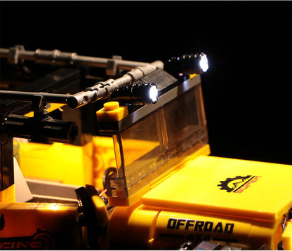10 unidades de terminal LED refletor MOC luminária de mesa multifuncional holofote DIY preto bloco de construção 1219