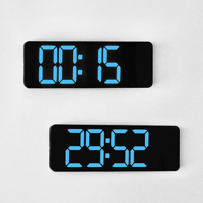 Large Digital Wall Clock Temp Date Week Display Remote Control Power Off Memory Table Clock Wall-mounted Dual Alarms LED Clocks