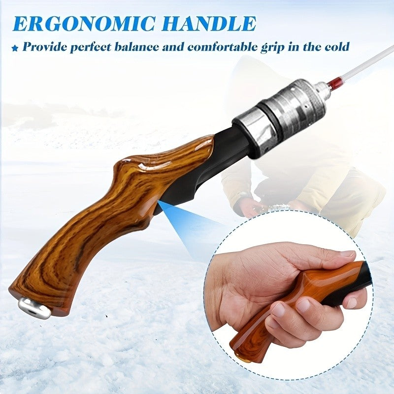 Portable Ice Fishing Rod, Detachable Plug-in Fishing Rod, Ultralight Sensitive Winter Fishing Pole for Ice Fishing