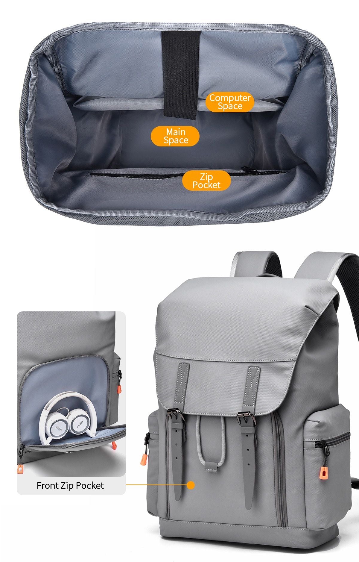 Mochila Escolar Nova 2025 para Laptop de 15.6 polegadas Material Impermeável Mochila para Viagem de Negócios Trabalho Casual Festa Masculina