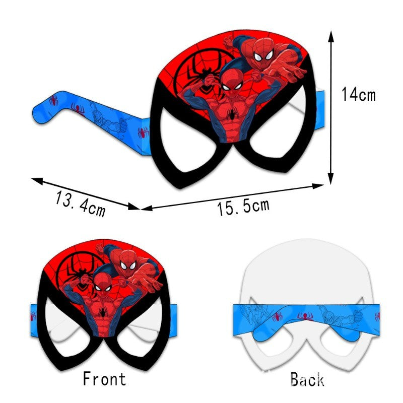 8/16Pcs Marvel Spiderman Glasses Party Decoration Set Birthday Gift Party Halloween Cool Accessories Favorite Ornament for Boy