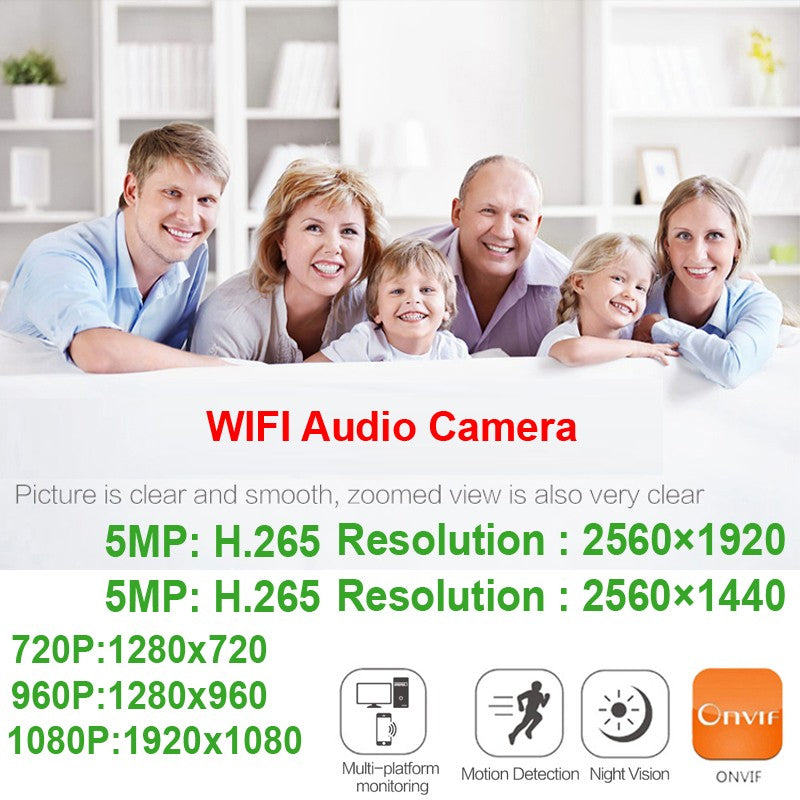 5MP 1080P Wifi IP Camera Dome Indoor Cctv Security Surveillance NightVision Infrared  Video Wireless Home Cam Onvif CamHipro