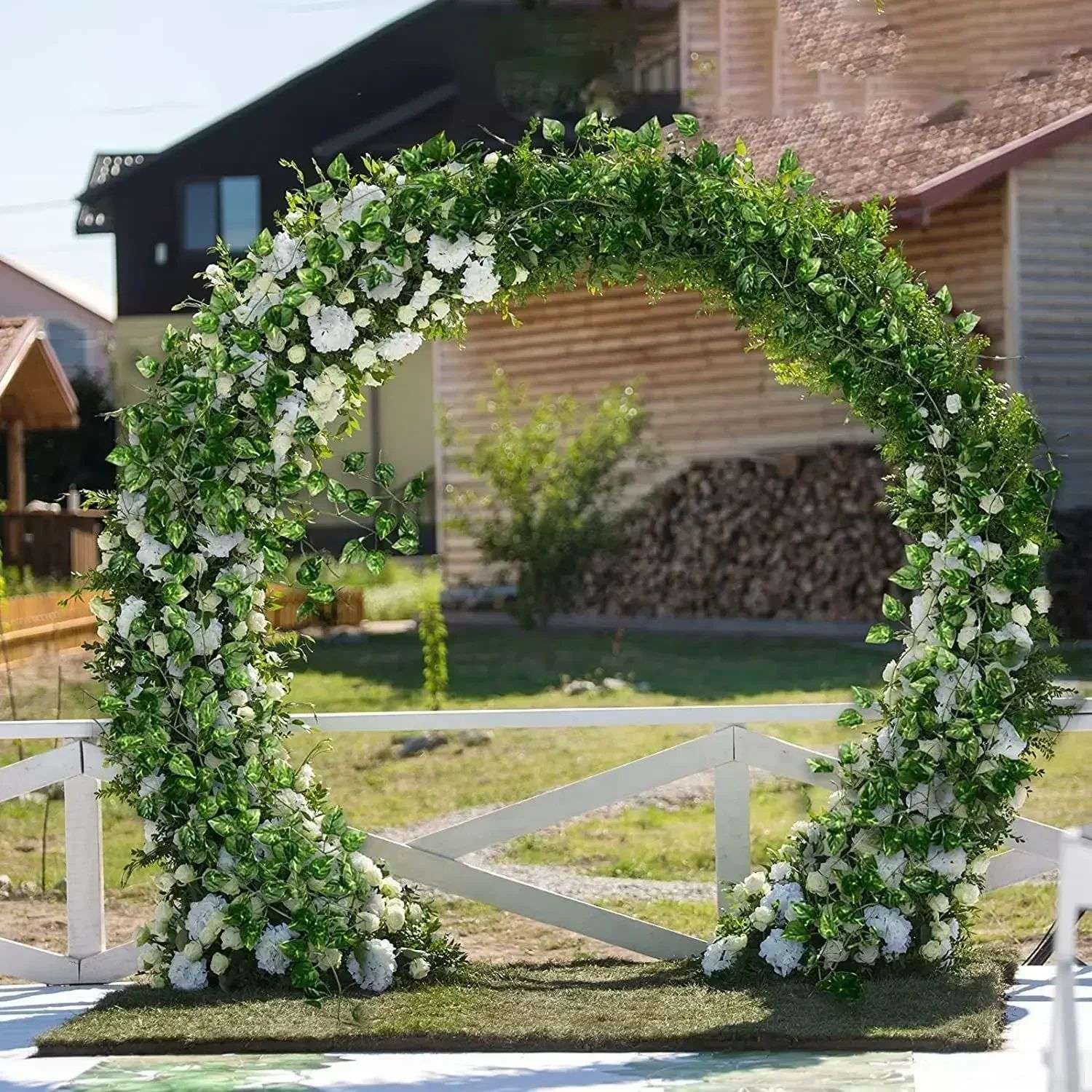 Artificial Green Ivy Leaf Rattan Creeper Leaves Vine Hanging Garland DIY Fake Fl