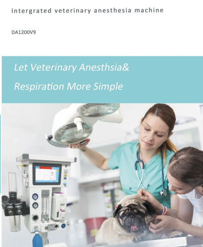 Máquina de Anestesia Veterinária Integrada DA1200V9 com Aquecimento de Circuito Respiratório para Animais de Estimação e Fonte Dupla de Ar Inteligente