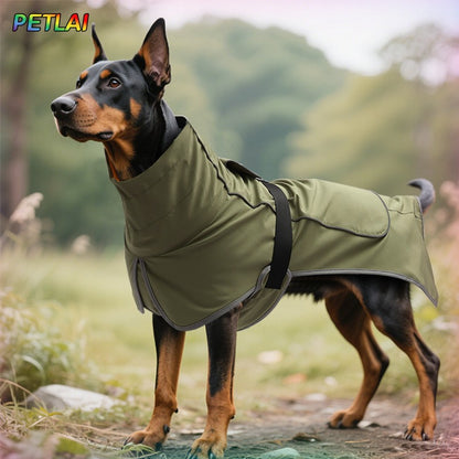 Roupas para Cachorros Jaqueta Externa Roupa Impermeável Capa de Chuva Casaco Roupa para Animais de Estimação Chuva Externa de Uso Duplo Roupa para Cães Grandes Roupa de Vento para Animais de Estimação