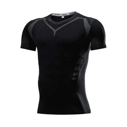 Men's Running Compression Tshirts Quick Dry Soccer Jersey Fitness Tight Sportswear Gym Sport Short Sleeve Shirt Breathable