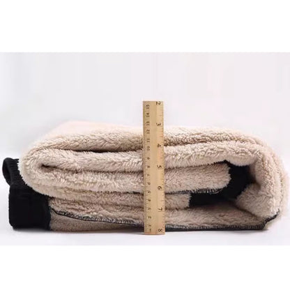 Fleecing Lamb Wool Outerwear Plush Pants Drawstring Thickened Sweatpants Gold Trimmed Casual Long Pants Women Clothing Winter