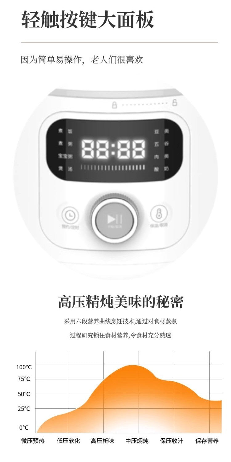 Panela de Pressão Elétrica 110V/220V Multifuncional para Uso Doméstico, Exportação para EUA, Japão, Canadá FD