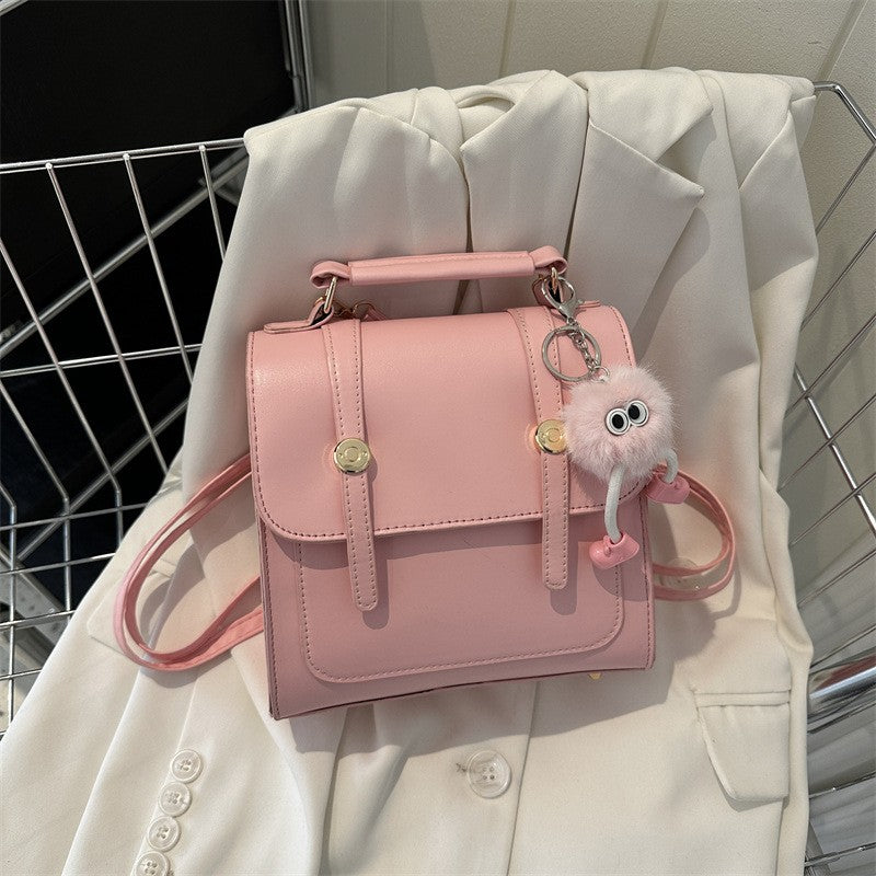 Nova mochila feminina de ombro duplo, moderna, bolsa de ombro único simples e casual, mochila pequena
