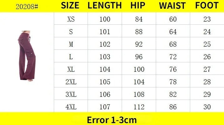 Cargo Pants Women Pants Strong Elastic Wide Leg Female Cargo Pants Pockets Solid Color Elegant Plus Size Flare Workout Trousers