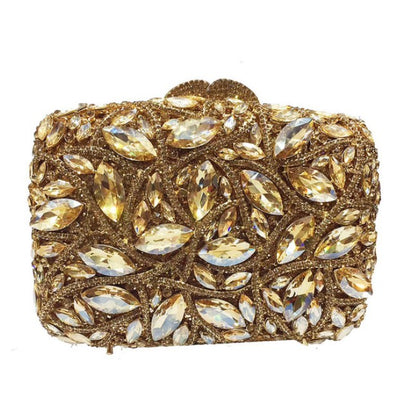 15 Colors Women Rhinestones Evening Bags Metal Diamond Mianudiere Handbag Bridal Clutches Wedding Party Stone Clutch Purse Bags