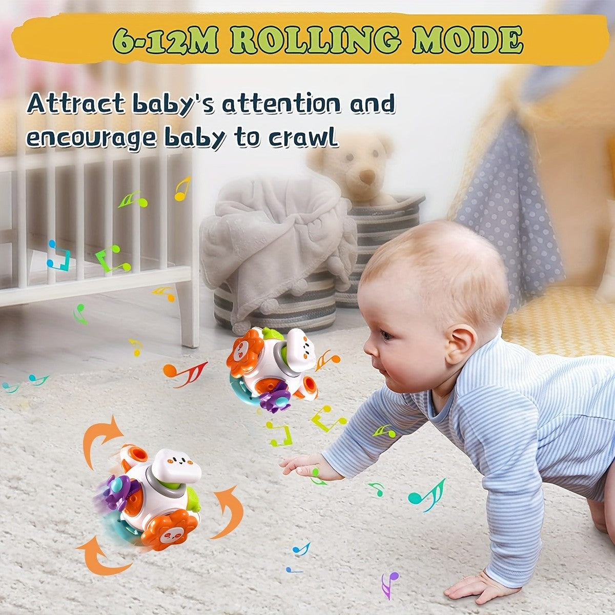 Montessori Busy Cube - 6-in-1 Toddler Fidget Toy for Early Education and Sensory Development - Hand-Eye -Gift (Random Color)