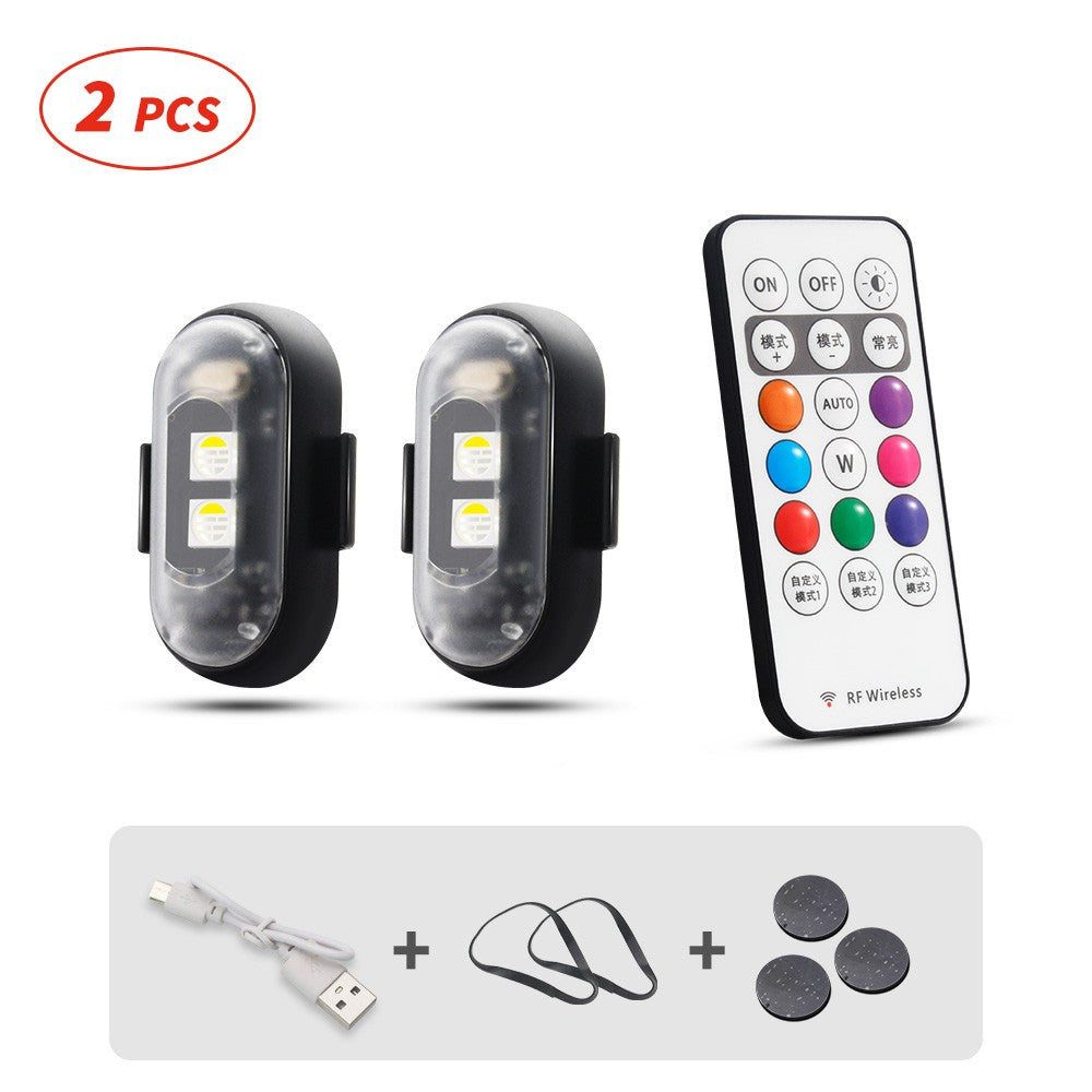 Wireless Remote Control Strobe Light LED Warning Light 7 Colors Aircraft Car Motorcycle Bicycle RC Drone Flash Indicator Lamp