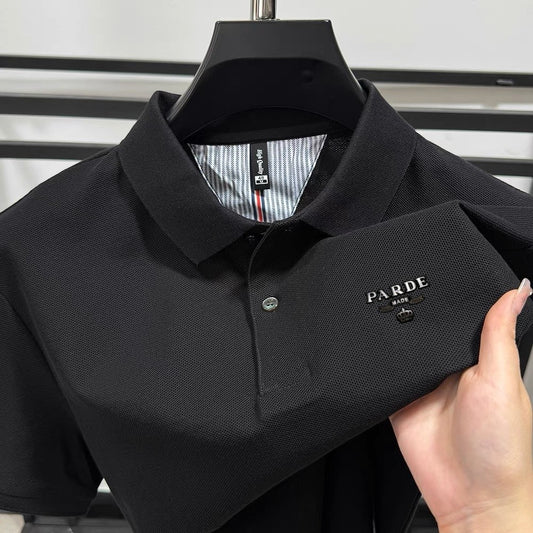 100% pure cotton new high-end brand men's short sleeved polo shirt summer fashion boutique crown badge golf top casual T-shirt