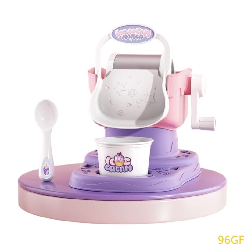 96GF Máquina de Sorvete Manual para Sobremesas Congeladas Caseiras Brinquedo Criativo de Cozinha Educacional para Crianças