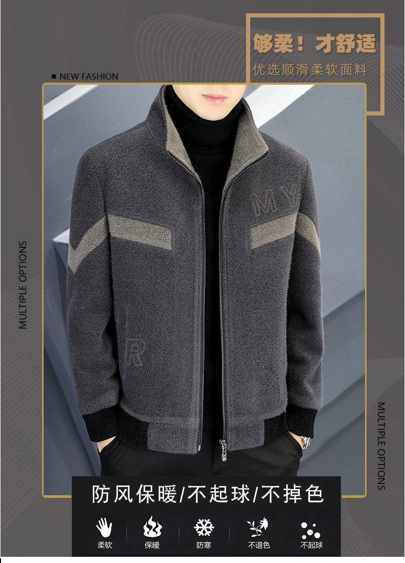 Autumn/Winter Men's Wool Blends Jacket Short Korean Short Casual Business Woolen Coat Thick Warm Social Streetwear Overcoat