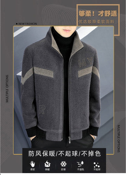 Autumn/Winter Men's Wool Blends Jacket Short Korean Short Casual Business Woolen Coat Thick Warm Social Streetwear Overcoat