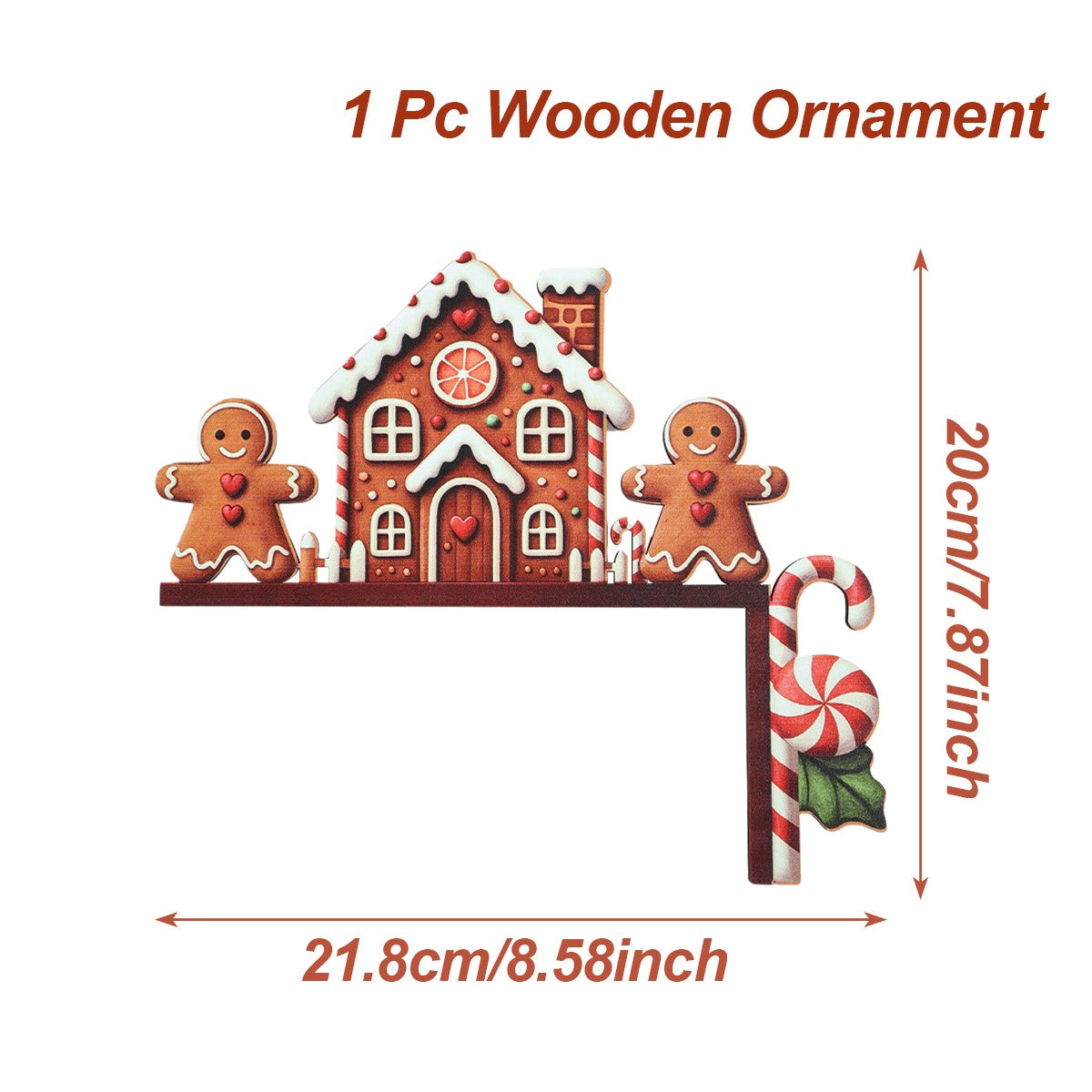 Christmas Gingerbread Man Wooden Door Frame Decoration Merry Christmas Decor for Home 2025 Navidad Xmas Ornament New Year 2026