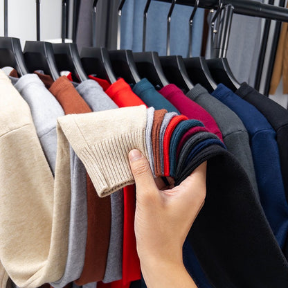 2025 New Men's Casual Sweater Round Neck Long Sleeve Knitted Sweater Diamond Pattern Fashion Versatile Top