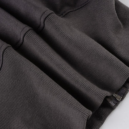 2025 New Autumn Winter Hooded Jackets Fashion Women Long Sleeve Slim Y2K Zipper Vintage Coats High Street Fleece Pocket Outwear