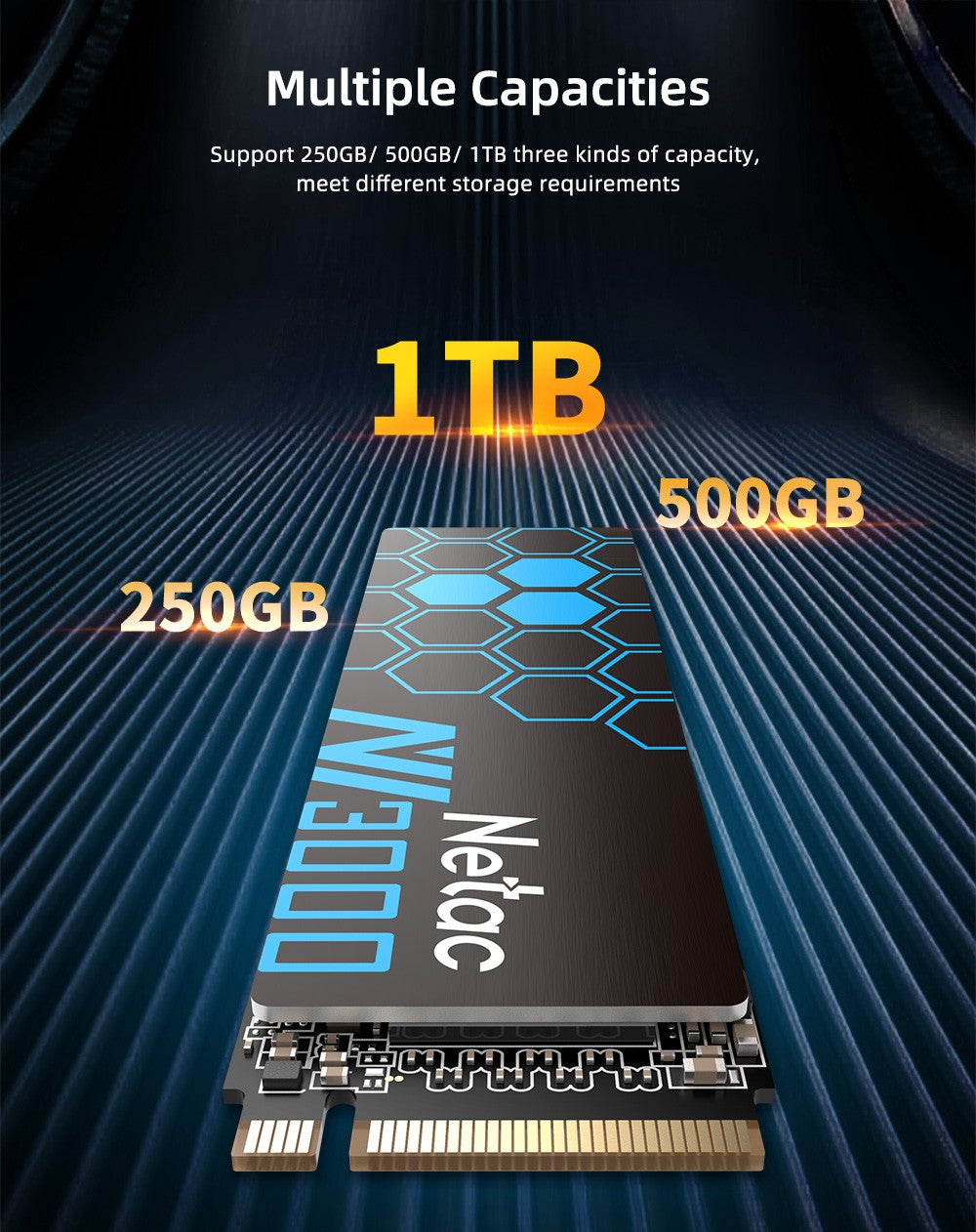Netac NVMe SSD M2 1TB 2TB 500GB 250GB 3500MB/s SSD PCIe3.0 M.2 2280 SInternal Solid State Drives Disk NV3000 for Laptop Desktop
