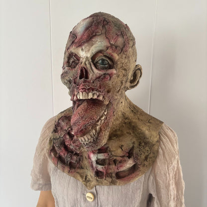 Halloween Ghost House Escape Room Terrifying Tongue Monster Headmask Mask Zombie Man Full Face Headmask
