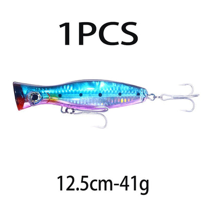 Iscas de Pesca Popper Topwater 11cm 23g 13cm 43g Pesca Boia Artificial Pesca de Baixo, Lúcio, Carpa, Wobbler, Artigos de Pesca