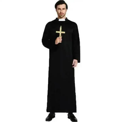 Adults Easter Purim Halloween Costume for Men Father Priest Bishop Costumes Christian Pastor Clergyman Cosplay Costumes Party