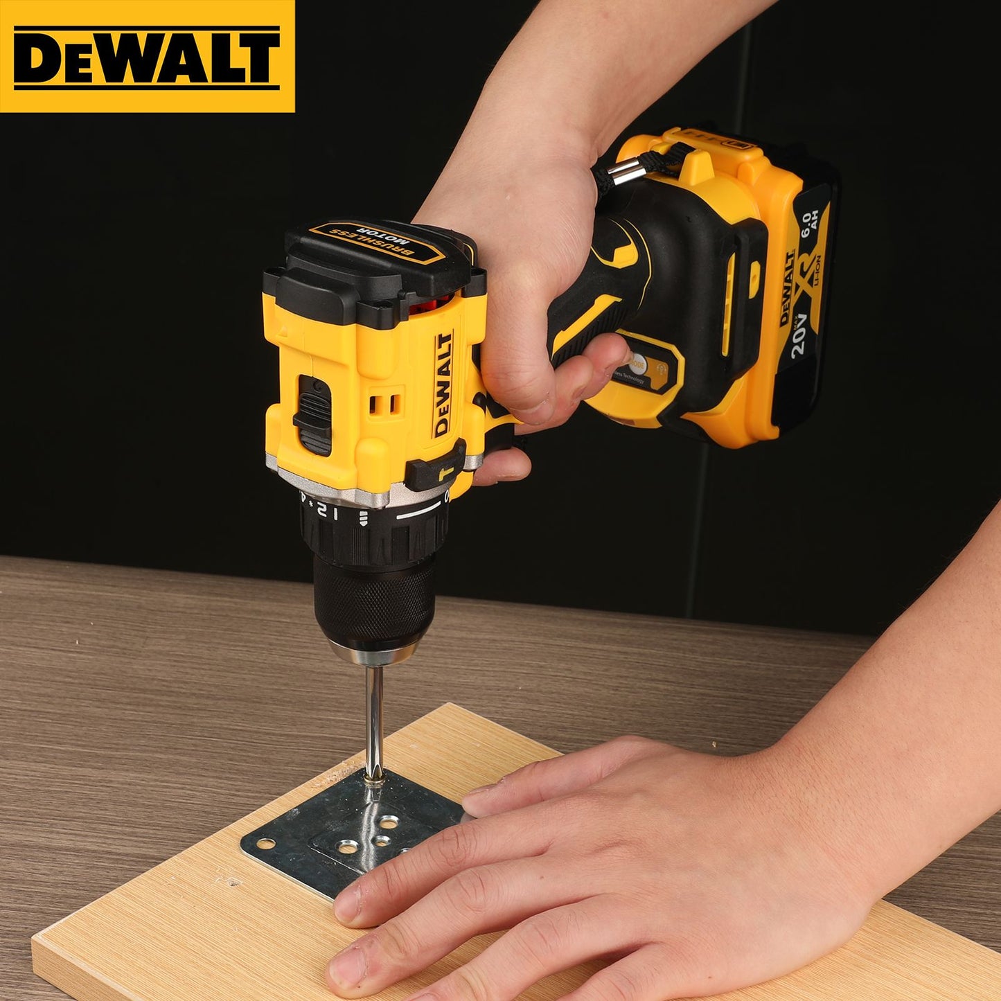 DEWALT DCD805 20V Ferramentas Elétricas Parafusadeira Furadeira de Impacto Sem Fio Chave de Fenda Elétrica Multifuncional Furadeira Manual