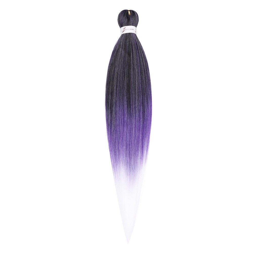 Cabelo Sintético Trançado Pré-esticado Profissional Sem Coceira Fibra Que Sela Em Água Quente 30'' Ombre Textura Yaki Extensões de Cabelo para Trança